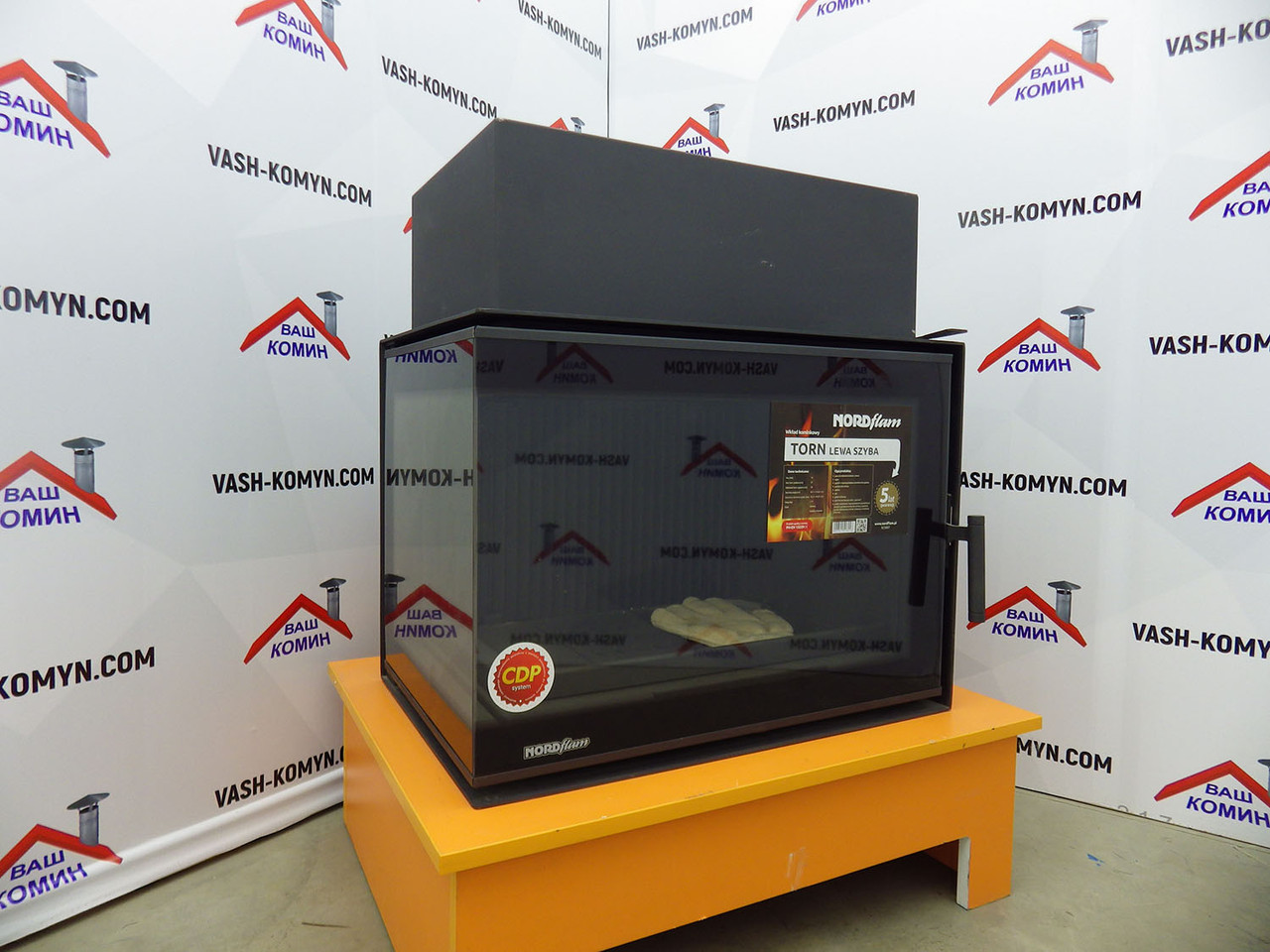 Каминна топка Nordflam Torn зі склом на лівий бік, фото 1