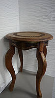 Кофейный круглый столик ручной работы из натурального дерева