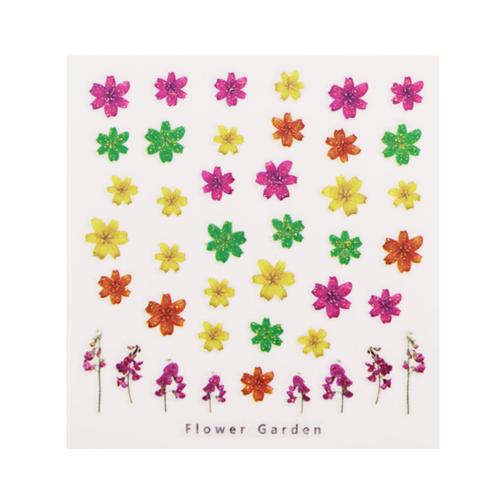3D слайдер для дизайну нігтів Design Nail Applique - Flower Garden - Pure LoveEStyle