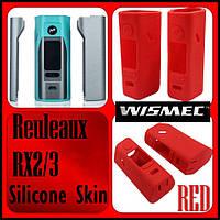 Силиконовый чехол ( КОМПЛЕКТ из 2 моделей) для Wismec Reuleaux RX2/3 Mod. Красный.