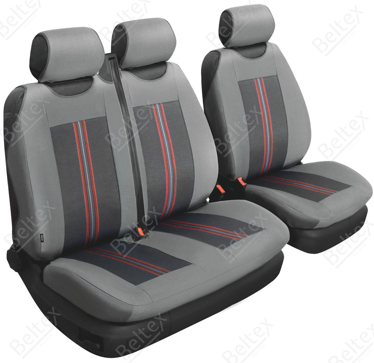 Чохли на мікроавтобуси сірі Beltex Comfort 1+2 (A) BX53110