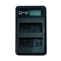 LCD Зарядний пристрій USB для 2 батарей Canon LP-E8, фото 2