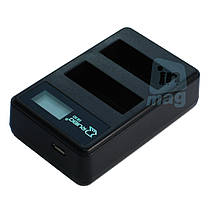 Зарядний пристрій Ruibo LCD USB для двох акумуляторів Nikon EN-EL3/EN-EL3e/Fuji NP-150, фото 2