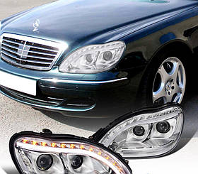 Передні Фари Mercedes Benz W220 S-Class 98-2006 LED  