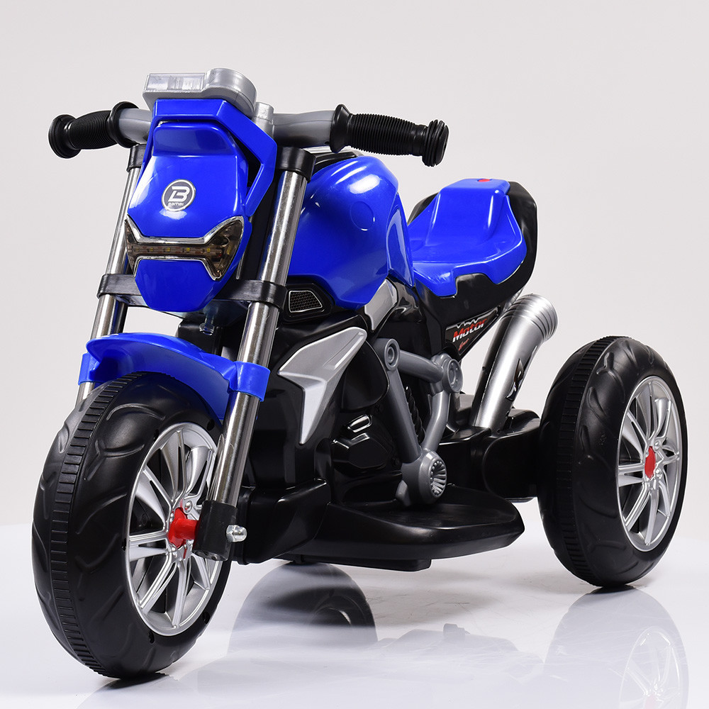 Дитячий Мотоцикл BMW на акумуляторі синій (білий, синій, червоний), світло/звук, USB, MP3, M 3639-4, BAMBI.
