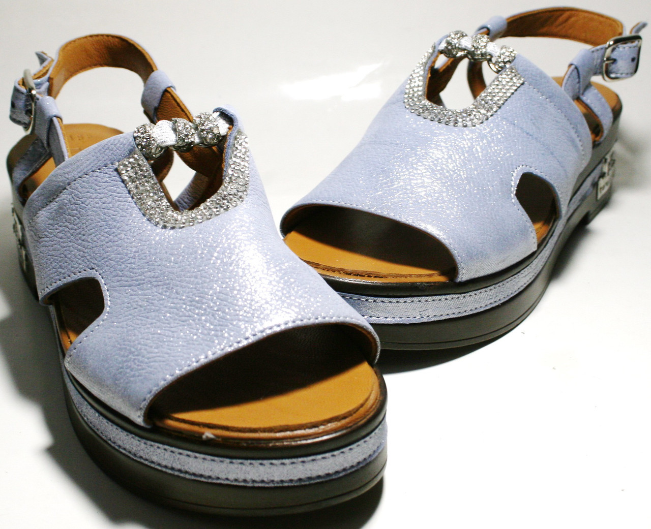 Босоніжки на платформі — блакитні сандалі Marani Magli