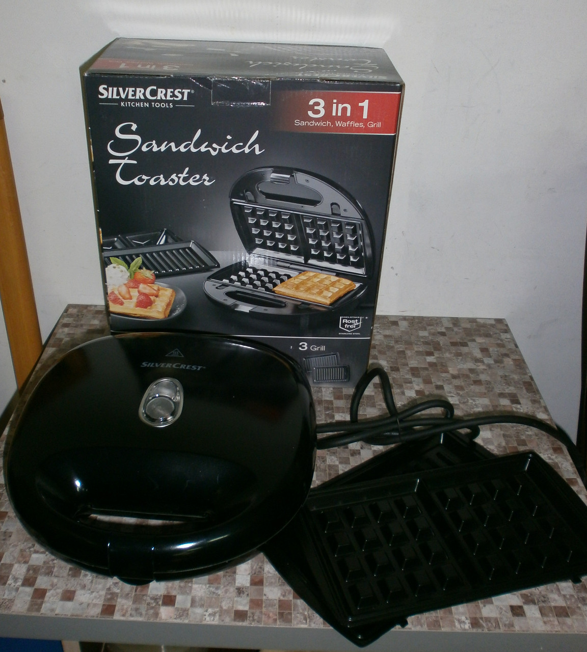 Нова німецька сендвичница-вафельниця-гриль Silver Crest SSMW 750 B2 з Німеччини з гарантією