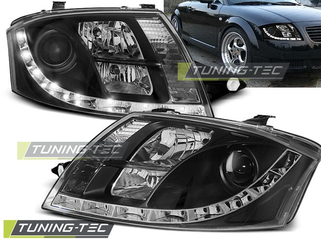 Передние фары LED тюнинг оптика Audi TT 8N черные - фото 1 - id-p55111103