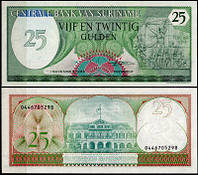 Суринам/Suriname 25 Gulden 1985 Pick 127b UNC