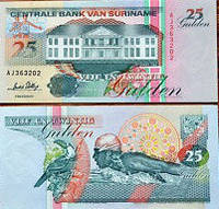 Суринам/Suriname 25 Gulden 1991 UNC