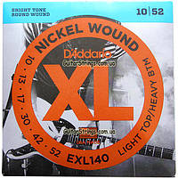 Струны D'Addario EXL140 Nickel Wound Light Top Heavy Bottom 10-52