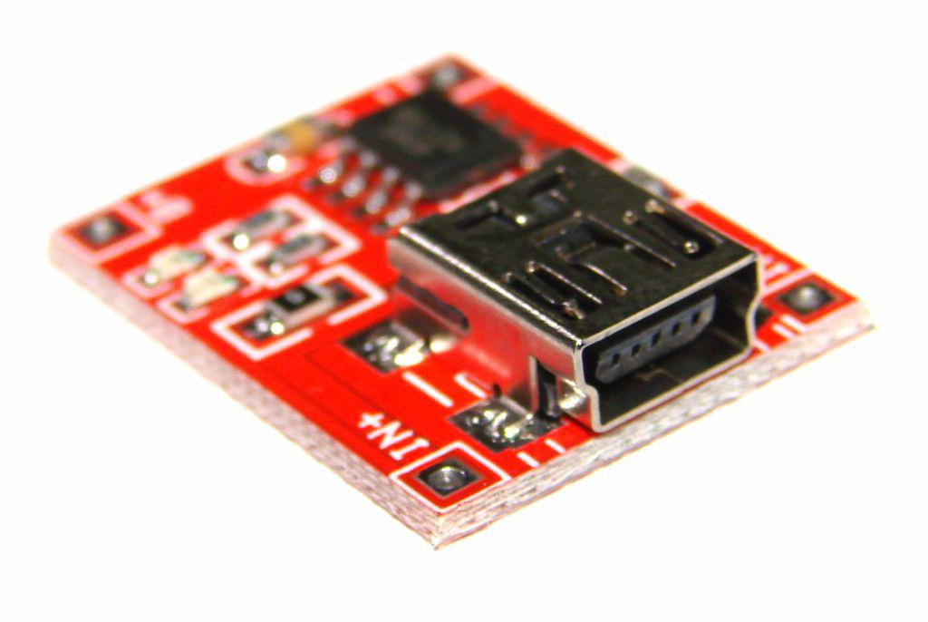 TP4056 модуль плата заряду літієвих LI-ION акумулятора 18650 - mini USB, фото 1