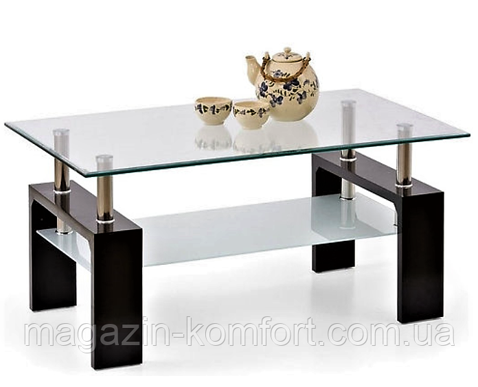 Столик журнальний скляний Lisa Basic, фото 1