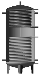 Буферна ємність ЕА-11-1000 Kuydych з двома теплообмінниками, тепловий накопичувальний бак