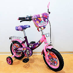Двоколісний велосипед Tilly 12" T-21227 дітям 2-4 роки колір фіолетово-рожевий