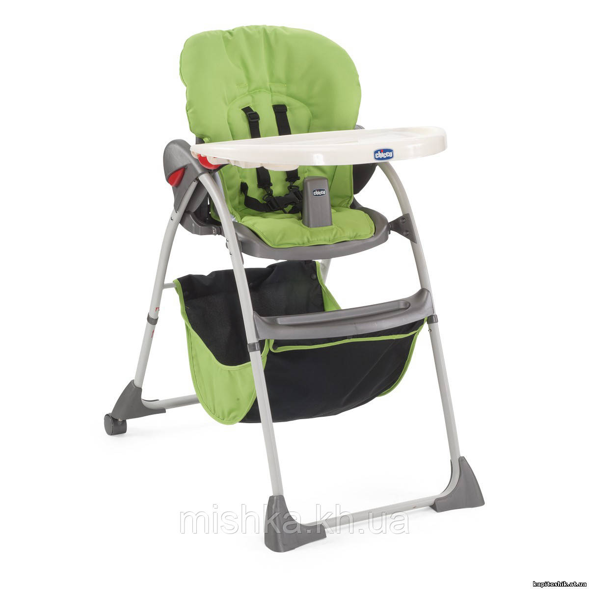 Стільчик для годування Chicco Happy Snack зелений, фото 1