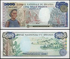 Руанда / Rwanda 5000 francs 1988 Pick 22 UNC