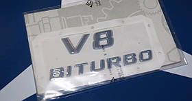 Емблема напис крила лева права Mercedes-Benz V8 Biturbo Нова Оригінальна 
