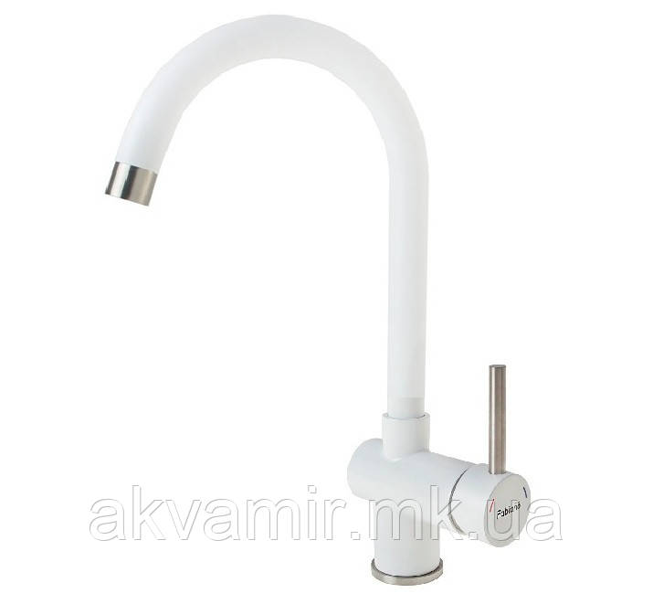 Змішувач для кухні Fabiano FKM 39 S/Steel Alpine White (білий), фото 1