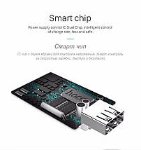 Мережеве ЗП HOCO C11 Smart на 1 USB (1 A) білий + Micro USB cable, фото 3