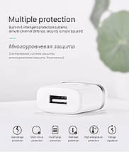 Мережеве ЗП HOCO C11 Smart на 1 USB (1 A) білий + Micro USB cable, фото 4