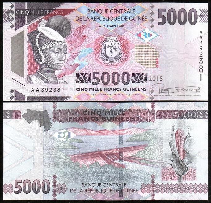 Гвінея / Guinea 5000 Francs 2015 UNC