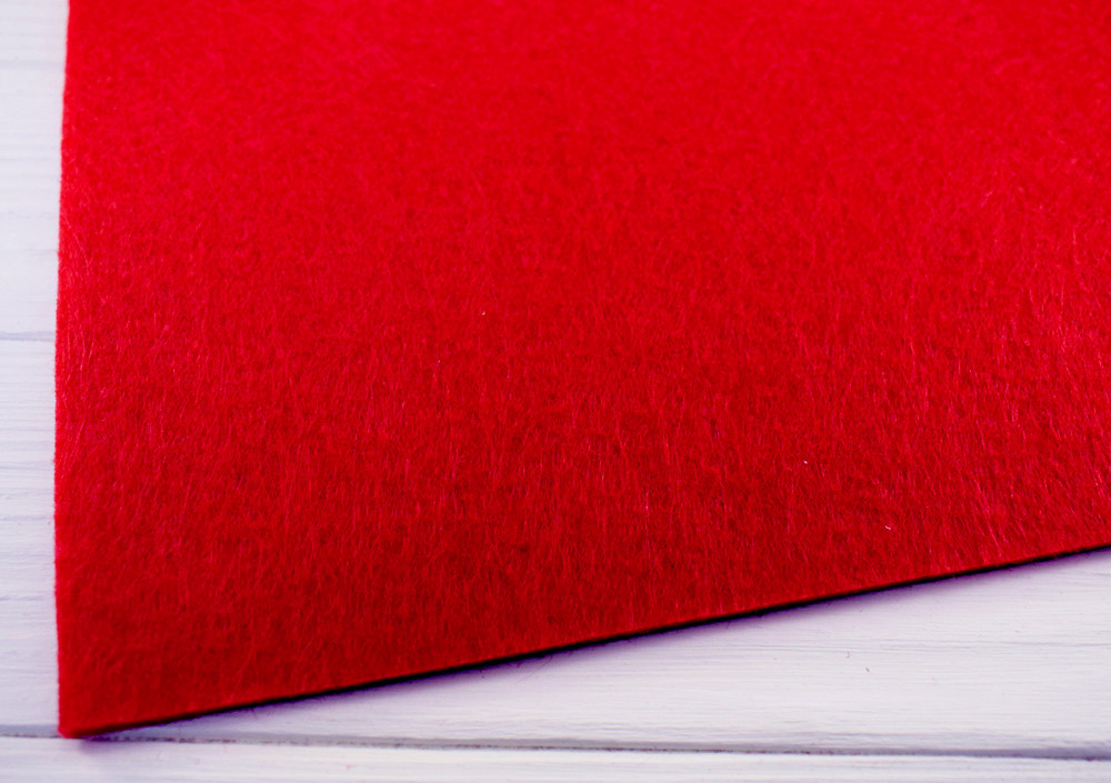 Китайський жорсткий фетр 3 мм (20х30 см) — No6 Червоний