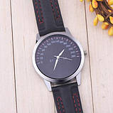 Годинник наручний чорний спідометр, фото 2