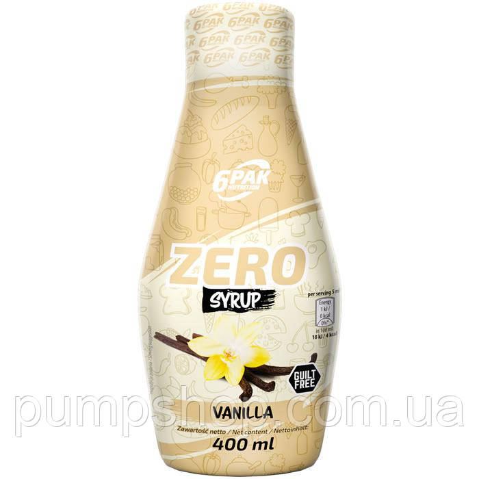 Сироп диетический 6PAK Nutrition Syrup ZERO 400 мл - фото 2 - id-p713275071