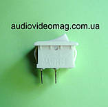 Міні перемикач кнопковий, клавішний, 250V 6A, 18.8 х 12.9 мм, білий, фото 2