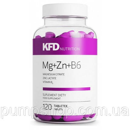 Mагний+B6+цинк KFD Nutrition ZMA (Mg+Zn+B6) - 120 таб., фото 2