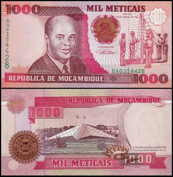 Мозамбік/Mozambique 1000 Meticas 1991 Pick 135 UNC