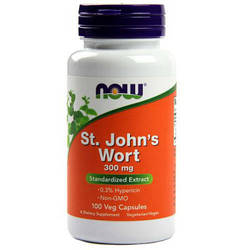 Антидепресант натуральний NOW Foods St. Johns Wort 300mg 100 caps