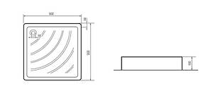 Душовий квадратний піддон Artel Plast Самсон 90х90, фото 3