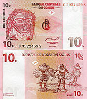 Конго Д. Рес/Congo D. Rep 10 Centimes 1997 Pick 82 UNC