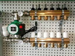 Коллектор для теплого пола премиум на 5 контуров в сборе с насосом - фото 6 - id-p404331072
