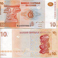 Конго Д. Рес/Congo D. Rep 10 Francs 2003 P93 UNC