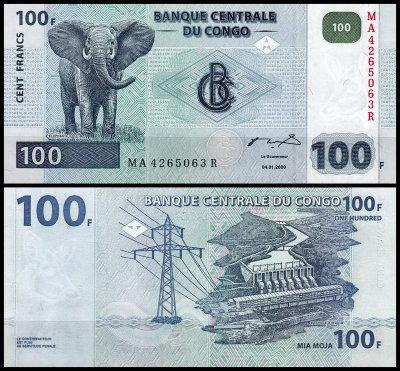 Конго / Congo 100 francs 2007 Pick 98a UNC