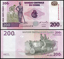 Конго / Congo 200 francs 2007 Pick 99 UNC