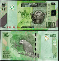 Congo DR Конго ІН 1000 Francs 2013 UNC P. 101b