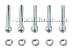 Болти кришки варіатора Honda DIO AF18/27 (шестигранний шліц, 5 шт.).