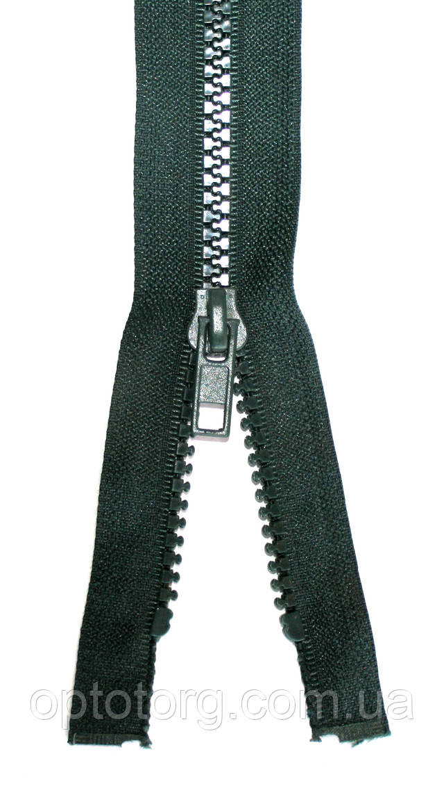 Блискавка тракторна трактор №5 темно зеленого кольору одинарна ширина ланки 5мм оптом від optotorg.com.ua