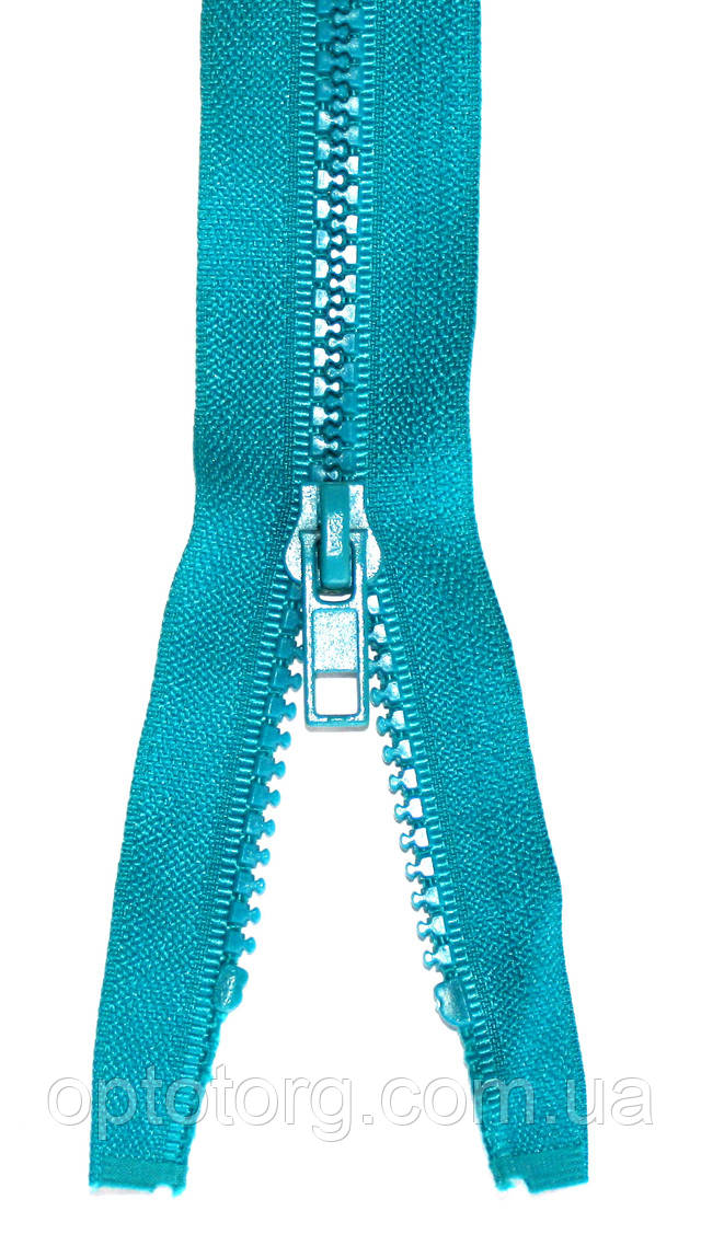 Блискавка тракторна трактор №5 темно бірюзового кольору одинарна ширина ланки 5мм оптом від optotorg.com.ua