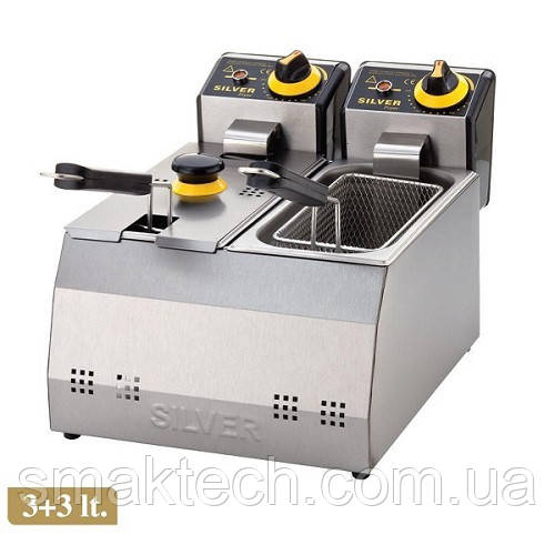 Фритюрниця електрична 3+3 л. 2141 SILVER, фото 1