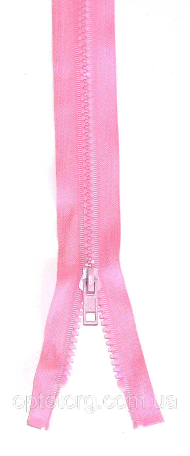 Блискавка тракторна трактор №5 рожевого кольору одинарна ширина ланки 5мм оптом від optotorg.com.ua