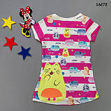 Літнє плаття-туніка "Котик" для дівчинки. Маломірить 98 см, фото 2