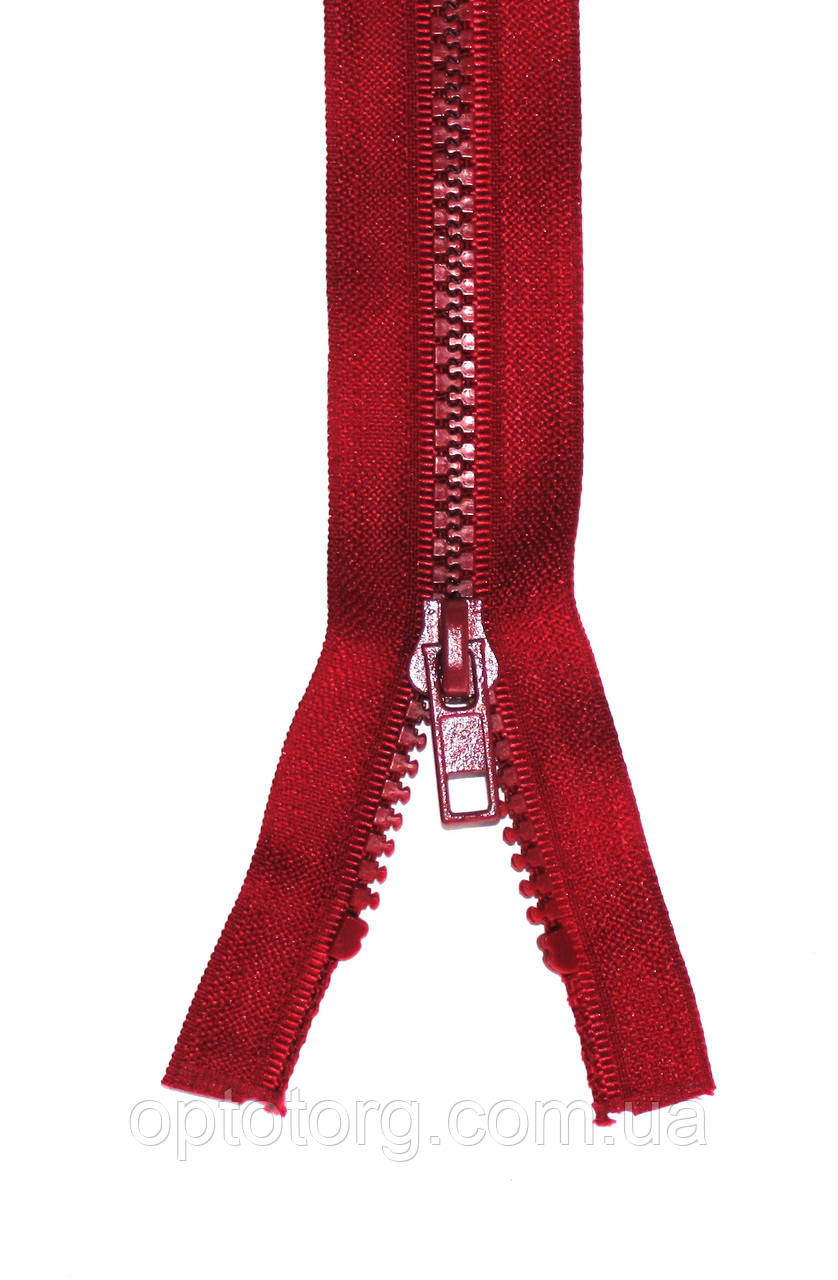 Блискавка тракторна №5 вишнева пластикова довжина 110см 2Б