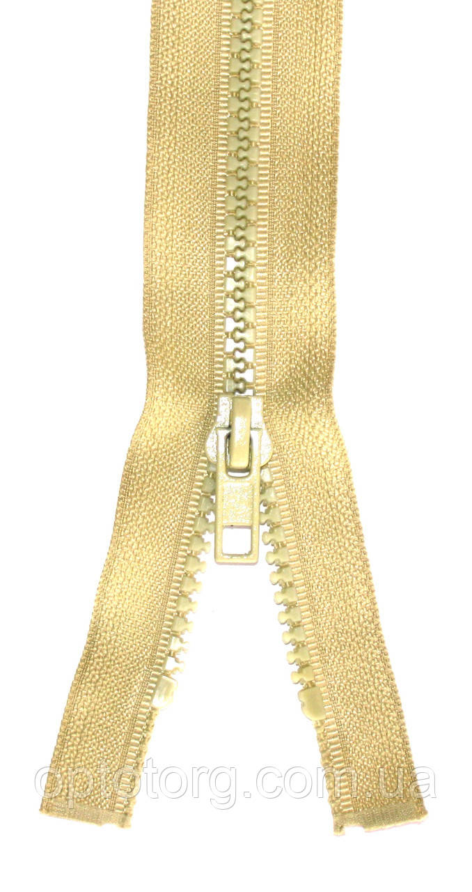 Блискавка тракторна 5 Олива пластикова 110см разьемная на два бігунка