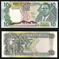 Sierra Leone Сьерра-Леоне - 10 Leones 1988 UNC