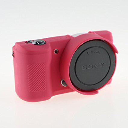 Захисний силіконовий чохол для фотоапаратів SONY A5000, A5100 - червоний